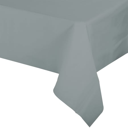Smarty Had A Party 54 x 108 Silver Rectangular Disposable Plastic Tablecloths 96 Tablecloths, 96PK 813270-SV-CASE